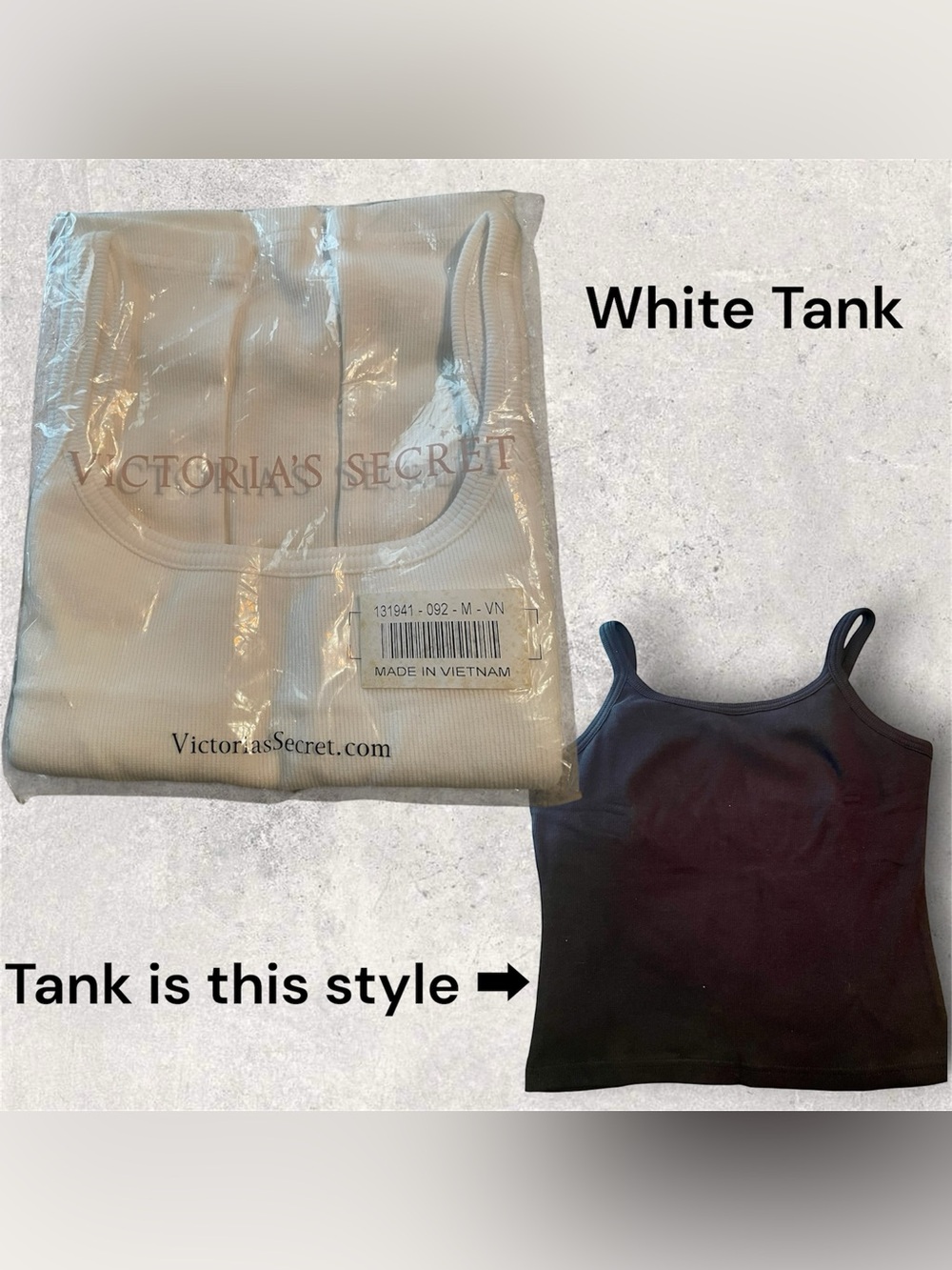 2004 Victoria’s Secret Moda International Rib Tank WHITE. SEALED. NEW Y2K Medium